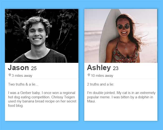 best Tinder bios and Tinder profile tips including two truths and a lie