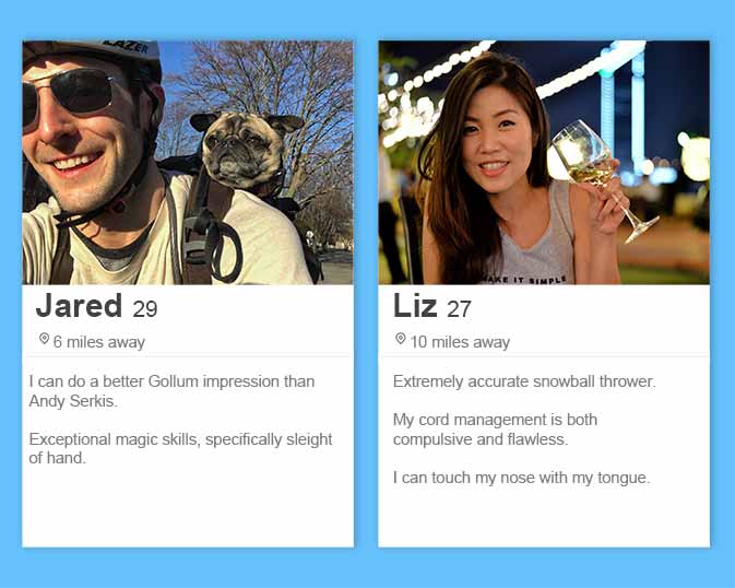 best Tinder bios and Tinder profile tips including listing obscure skills