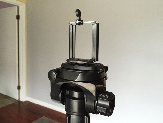 Cheap tripod smartphone stand for taking your own professional headshot photo