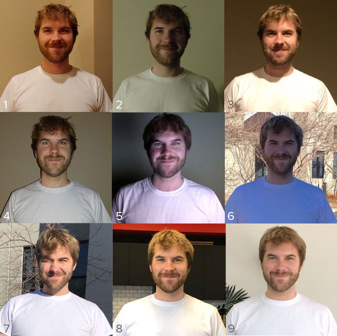 Bad lighting and good lighting for face photos selfies