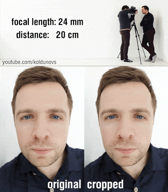 male selfie distortion