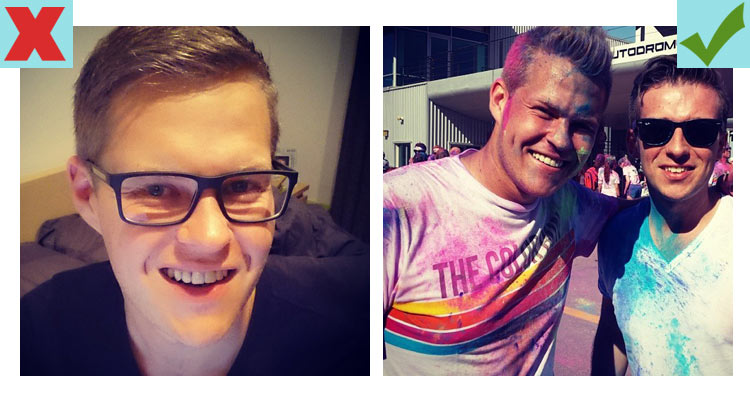You might have no matches on Tinder because your pictures make you seem like an unattractive person