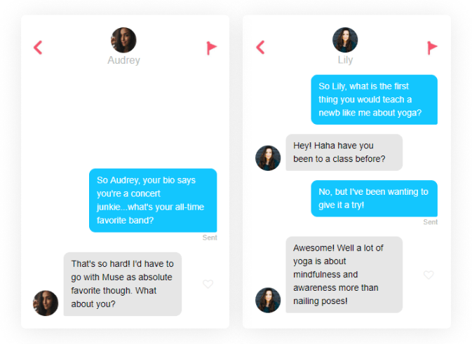 online dating first message bio reference