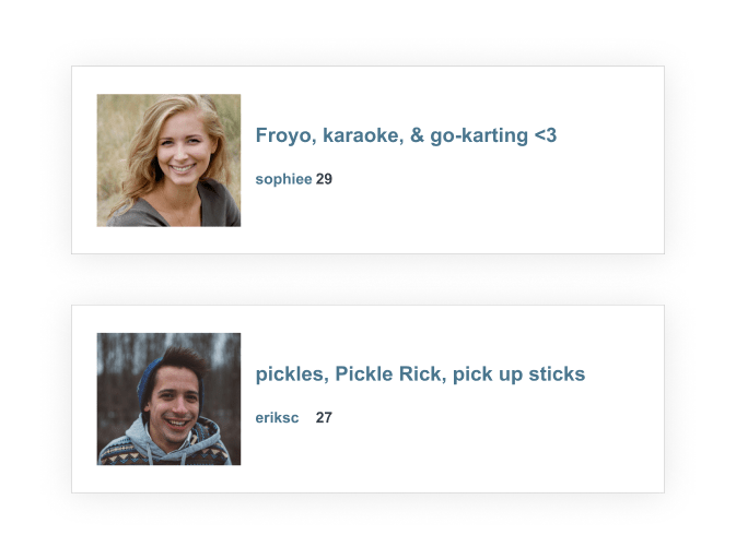 pof headlines favorite things