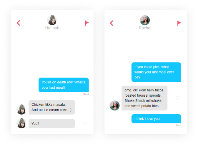 questions to ask on tinder last meal