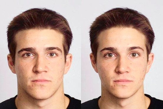 Warped facial features for a trustworthiness experiment