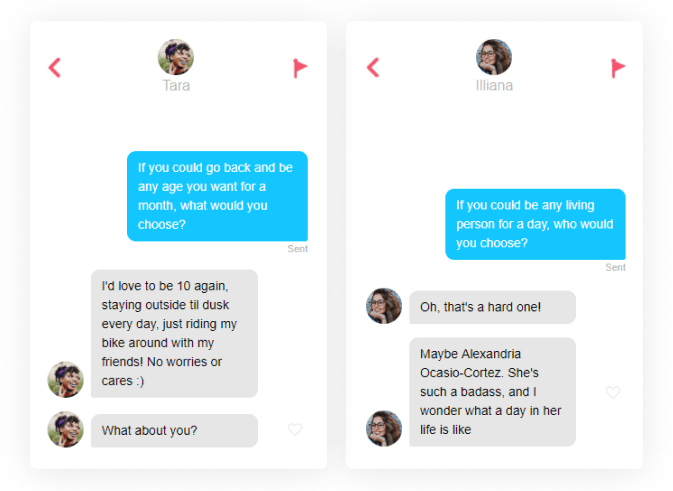 tinder hypothetical question