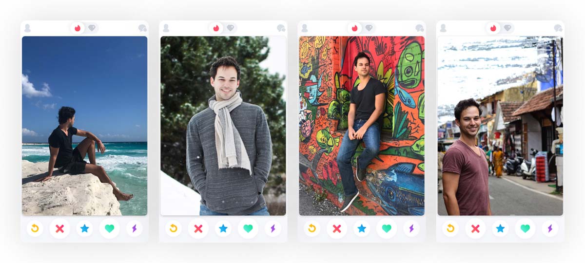 Your Tinder pictures need variety so use lots of different pics
